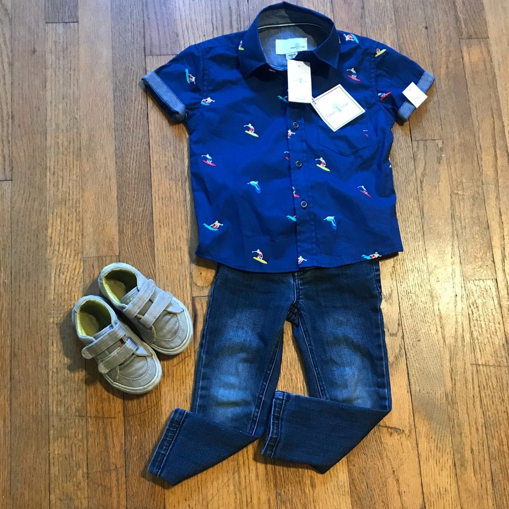 Craft + Flow Surfer buttondown sz 3 NEW